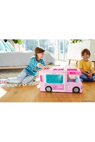 Barbie'nin 3'ü Bir Arada Muhteşem Karavanı ve Aksesuarları Havuz