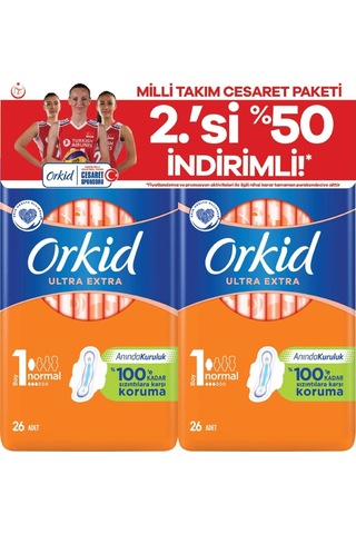 Ultra Extra Cesaret Paketi Normal Ped 52x2 104 Adet