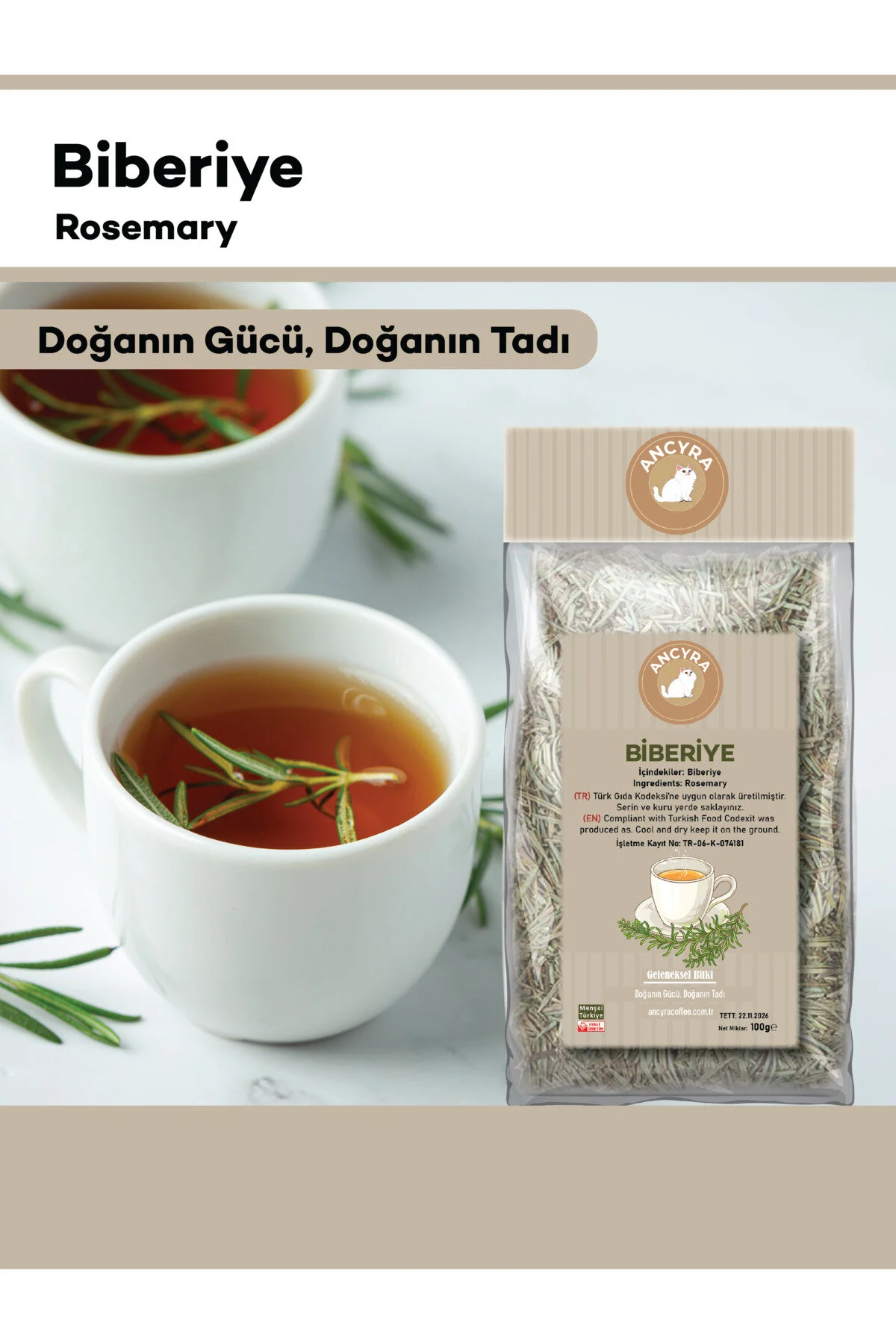 Biberiye Bitki Çayı Rosemary Tea 100g