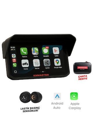 Knmaster Motoplay 1500 6.25 Tpms Sensörlü Kablosuz Carplay & A