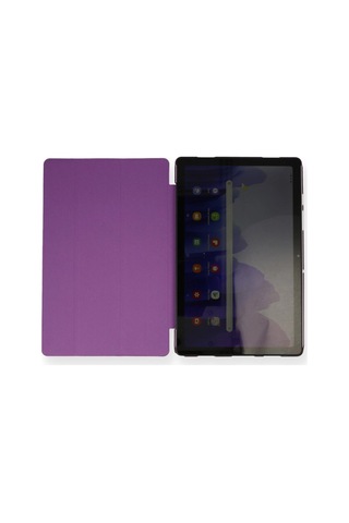 Apple iPad Uyumlu Air 5 2022 Kılıf Tablet Smart Kılıf - Mor Arka Kapak