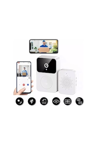 X9 Kablosuz Görüntülü Kapı Zili Hd 1080p Akıllı Kapı Zili Kamera Kablosuz Kapı Zili Kamera
