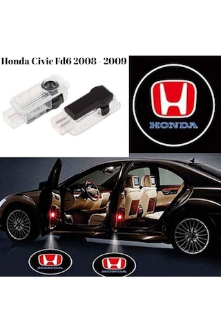 Honda Civic Fd6 2008 2009 Uyumlu Araca Özel Kapı Altı Led 3 Boyutlu Logo Lazer Işık Geçmeli Mod 2