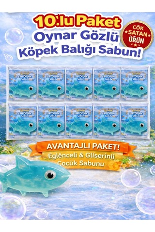 5 Adet Oynar Gözlü Balık Şeffaf Sabun Çocuklar İçin Eğlenceli El Yıkama Deneyimi Çilek