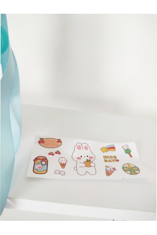 Pembe Mavi İki Renkli 1 Litre Kapasiteli Ayıcık Suluk İthal Sticker Hediyelidir. Plastik Pembe Diğer