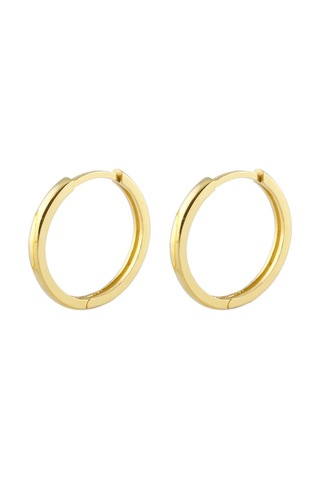 Taşsız Sarı Halka Gümüş Kadın Küpe N11.91598
