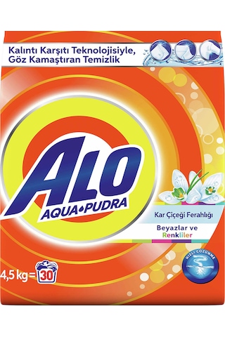 Alo Toz Çamaşır Deterjanı Kar Çiçeği 30 Yıkama 4500 G