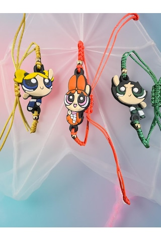 Powerpuff Girls Arkadaşlık Slikon İp Bileklik 3 Adet Çok Renkli