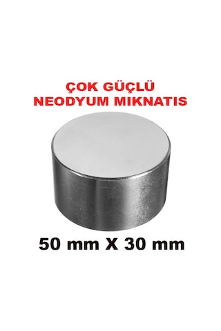 Çap 50Mm X Kalınlık 30Mm Çok Güçlü Büyük Neodyum Mıknatıs N11.33165