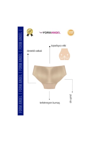 Form Angel Korse Doğal Görünüm Sağlayan Dolgunlaştırıcı Toparlayıcı Popo Dolgulu Destekleyici Korse - 1 Adet Ten