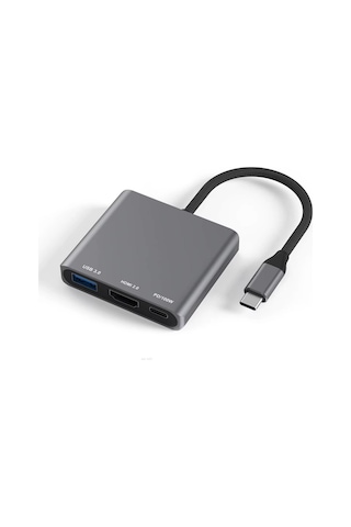 Usb Çoklayıcı 3in1 Hub Type-c 4k Hdmı Usb 3.0 Okuyucu