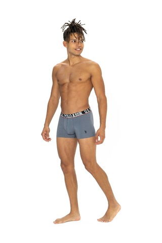 U.S. Polo Assn. U.s Polo Assn. 80533 Erkek Pamuklu 3'lü Boxer-bordo&siyah&antrasitmelanj Siyah