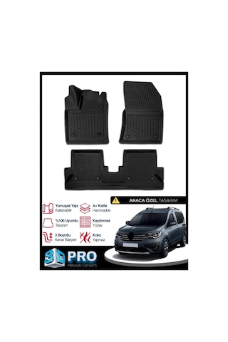 Renault Express 3d Havuzlu Paspas 2021 2022 2023 2024 2025 2026 Model Kokusuz