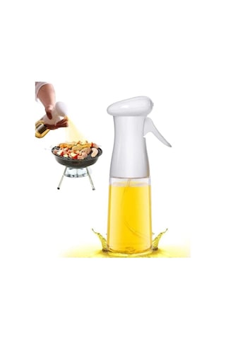 MaxiGo Cam Sprey Yağlık Püskürtücülü Yağdanlık Air Fryer Yağlık Mist Püskürtücü 1 Adet Beyaz Yağdanlık Strglbl75