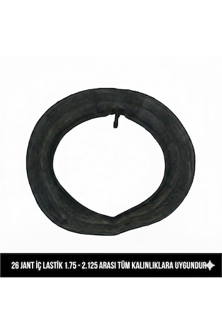 26 Jant İç Lastik - 26x1.75 / 2.125 Uyumlu - Oto Valf Kalın Sibop Bisiklet İç Lastiği