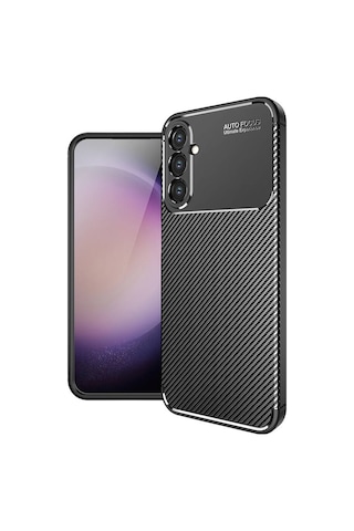 Prolysus Samsung Galaxy Uyumlu S24 Plus Kılıf Karbon Fiber Desenli Silikon Kılıf