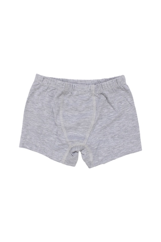 Bebegen Erkek Çocuk Gri Lastikli Düz Renk Boxer Çok Renkli