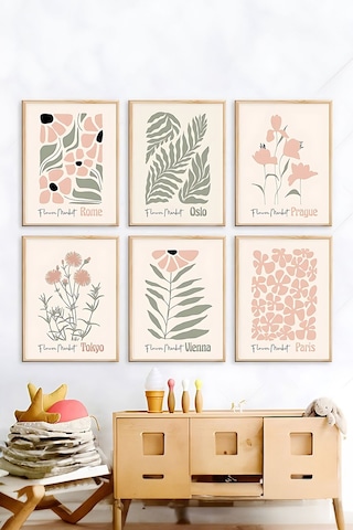 Artavessa 6 Parça Çerçeve Görünümlü Mdf Tablo Seti - ARTSYCLLCT14 15 x 20 15 x 20