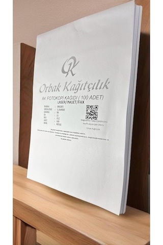 Fotokopi Kağıdı A4 80gr 100 Adet