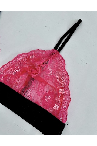 Deep Secret Fuşya Full Dantel Bralet Ds200112br 001