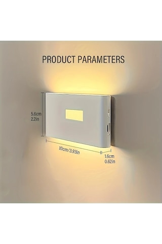 Fastbuy 1 Adet Akıllı Usb Işık Hareket Sensörü Duvar Lambası Şarj Edilebilir Yatak Odası Hol Dolap Mutfak Aydınlatma