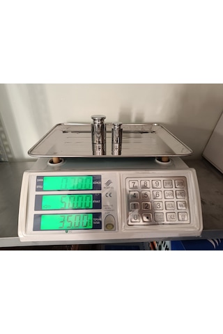 60 Kg Terazi-pilli Ve Şarjlı-fiyat Hesaplama Ve Sayım-metal Panel