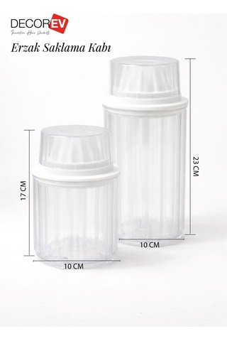 Decorev Erzak Saklama Kabı 900ml - 1300 Ml 6lı Set Şeffaf