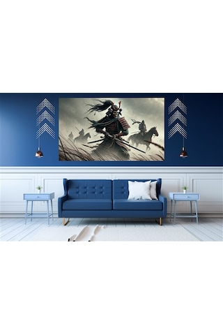 Ti-play Sağanak 60x90cm Modern Samuray Pvc Çerçevesiz Tablo