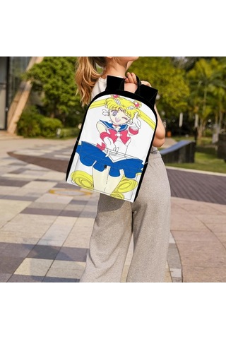 Trendooze Uygun, Siyah Siyah Siyah Sırt Seyahat, Sailor Organizasyon Moon Kawaii Karikatür, İş İnç İle, İçin, Genç, Dizüstü Çoklu Cf78 Çantası, Çalışması Bölmeleri Bilgisayara 15.6 Gi Siyah
