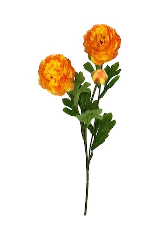 Yapay Çiçek Şakayık Çiçeği Somon Renk 2 Çiçek 1 Tomurcuk 50cm Turuncu