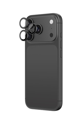 Apple iPhone Uyumlu 18 Pro Max Amazingthing Radix Vision Parlama Önleyici Kamera Lens Koruyucu Aparatlı Siyah