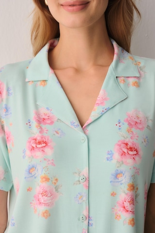 Suwen Elegant Gömlek Yaka Pijama Takımı Sh26604660b892 Yeşil