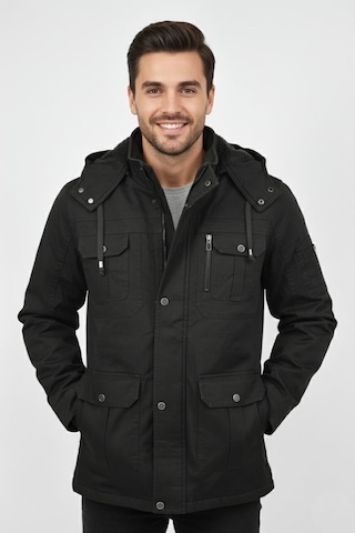 Erkek Spor Kanvas Kapüşonlu Parka 85121 Bgl-st04884 Haki