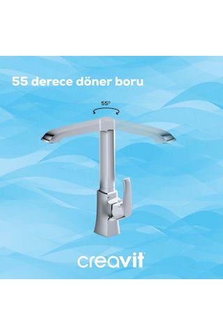 Creavit Avangart Mutfak Armatürü Krom Bt.ag8500