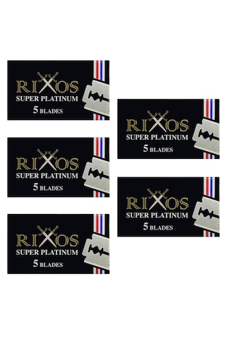 Rixos Super Platinum Çift Taraflı Yaprak Jilet 5 Adet 5'li Kutu 25 Adet Jilet