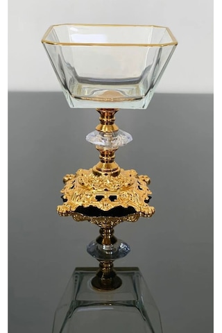 Atabey Home 1 Adet Tekli Metal Döküm Ayaklı Gold Detaylı Magnolia-kase-dondurmalık-şekerlik Lav Krn260