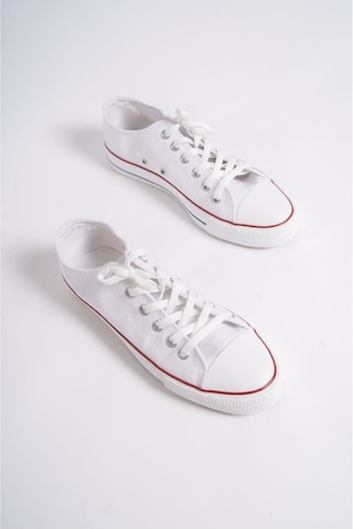 Mubiano Mbcvs200b Düz Taban Bağcıklı Erkek Beyaz Bez Spor Ayakkabı & Sneaker Beyaz