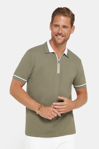 Tudors Erkek Slim Fit Dar Kesim %100 Pamuk Düz Pike Fermuarlı Haki Polo Yaka Tişört-31110 Haki