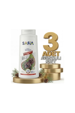 Safia Saç Dökülmesine Karşı Şampuan 3x650 Ml Dökülen