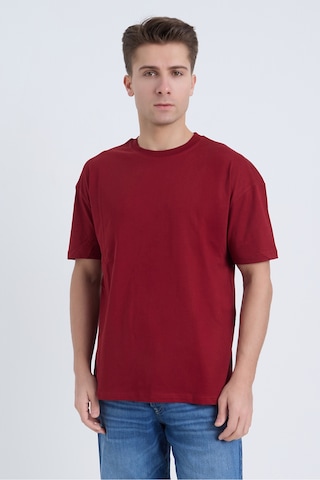 Velvoria Unisex Oversize Basic 3'lü Bordo Bej Pembe Renk T-shirt Çok Renkli12