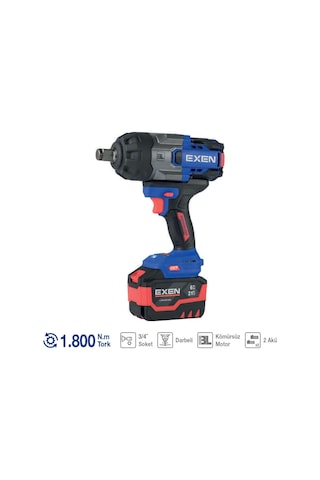 Exen En 396 Sm Kömürsüz Şarjlı Somun Sökme 21v 6.0 Ah 1800 N.m