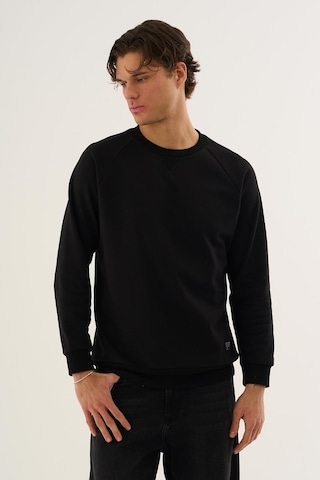 Alexander Gardi Bisiklet Yaka Basic Sweatshirt Siyah