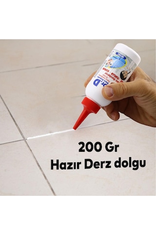 Derz Dolgu Fayans Seramik Mermer Yer Duvar İçin Tamir Derz Yenileme Dolgusu Beyaz 200 Gr