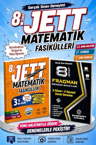 8.sınıf Jett Matematik Fasikülleri -3 Fragman Deneme