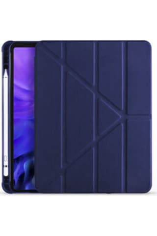 Apple Uyumlu iPad 10.5 Inc 7. Nesil Kılıf Kalemlikli Premium Standlı Katlanabilir Kılıf Trifolding Kılıf