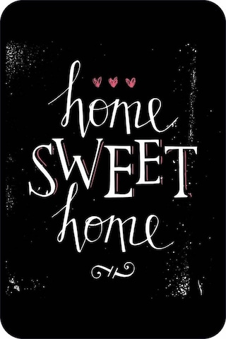 Siyah Home Sweet Home Banyo Halısı Klozet Paspas Seti Bs301n11