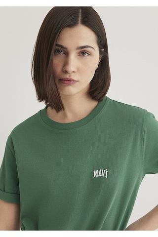Mavi - Mavi Logo Baskılı Yeşil Tişört 1611900-71874 Yeşil