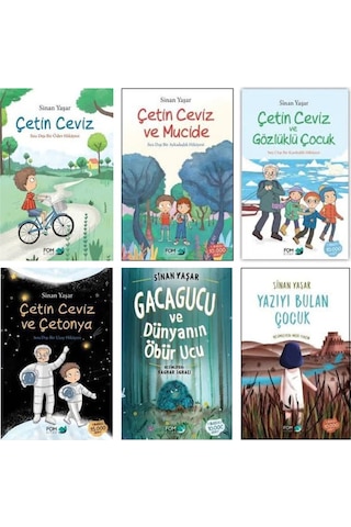 Sinan Yaşar 6 Kitap Set / Çetin Ceviz - Gacagucu - Yazıyı Bulan Çocuk
