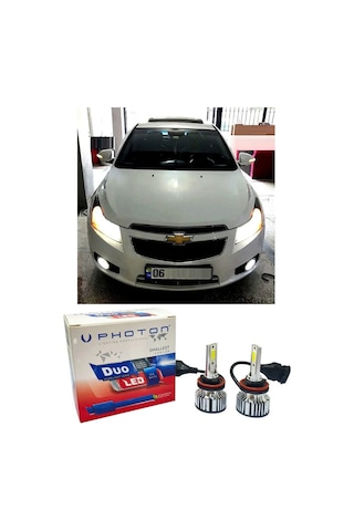 Chevrolet Cruze Led Xenon Sis Farı Ampulü H8 Duo Yeni Seri Beyaz