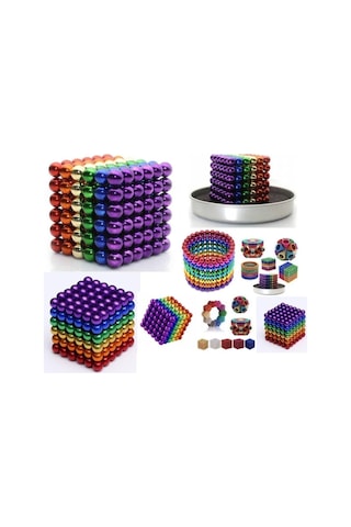 Breen Manyetik Mıknatıs 6 Farklı Renkli Sihirli Manyetik Toplar Neodyum Mıknatıs 216 Adet